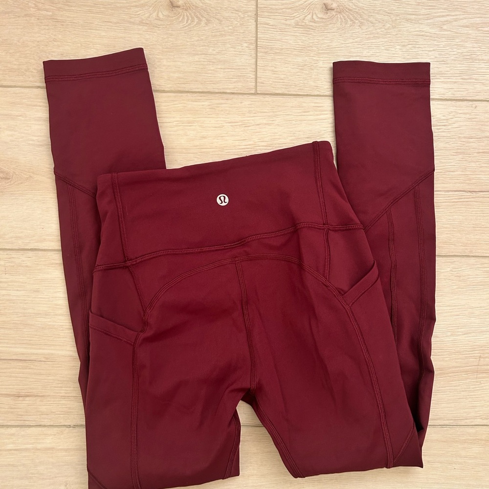 lululemon athletica burgundy Leggings